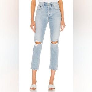 AGOLDE Riley high rise crop